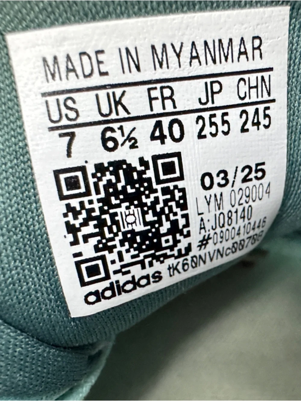 Like New! Adidas Womens Runfalcon 5 Cloudform Running Shoes, Mint Aqua Teal, 7